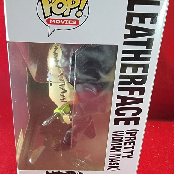 Leatherface (pretty woman mask)hot topic exclusive #623 (nib) with pop protector - Picture 5 of 7